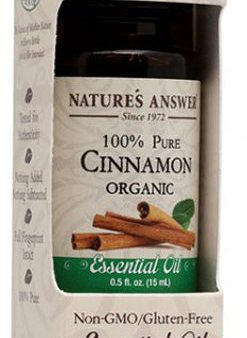 NATURE S ANSWER - Essential Oil Organic Cinnamon - 0.5 fl. oz. (15 ml) For Cheap