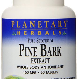 PLANETARY HERBALS - Pine Bark Extract Full Spectrum 150 mg - 30 Tablets Online now