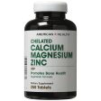 AMERICAN HEALTH - Chelated Calcium Magnesium Zinc - 250 Tablets For Discount