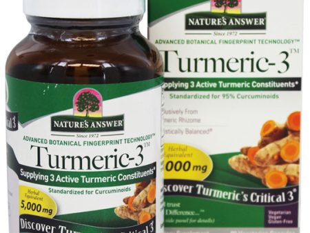 NATURE S ANSWER - Turmeric 3 - 90 Vegetarian Capsules on Sale