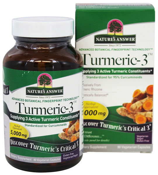 NATURE S ANSWER - Turmeric 3 - 90 Vegetarian Capsules on Sale