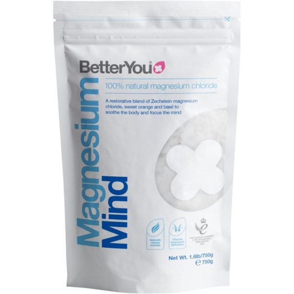 BetterYou Magnesium Mind Mineral Bath Flakes 750g Supply