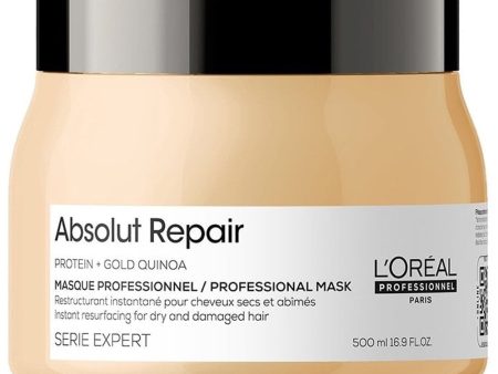 L Oreal Professionnel Serie Expert Absolut Repair Protein + Gold Quinoa Instant Resurfacing Mask 500ml Sale