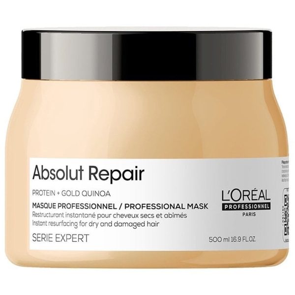 L Oreal Professionnel Serie Expert Absolut Repair Protein + Gold Quinoa Instant Resurfacing Mask 500ml Sale