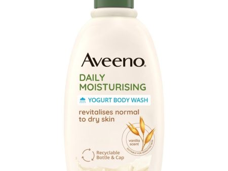 Aveeno Daily Moisturising Yogurt Body Wash Vanilla & Oat 300ml Hot on Sale