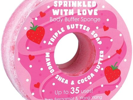 Bomb Cosmetics Sprinkled With Love Donut Buffer Soap Sponge Online Hot Sale