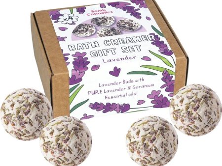 Bomb Cosmetics Raw Lavender Bath Creamer Gift Set Online now