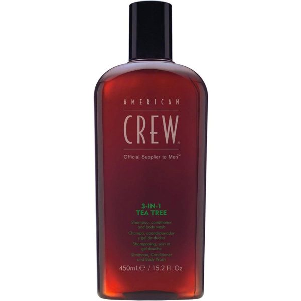 American Crew 3 In 1 Tea Tree Shampoo, Conditioner & Body Wash 450ml Online