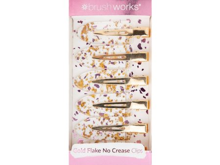 Brushworks Gold Flake No Crease Clips Pack of 6 Supply