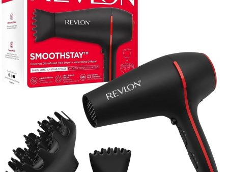 Revlon Pro Collection SmoothStay Coconut Oil Infused Hair Dryer & Volumiser with Diffuser For Cheap